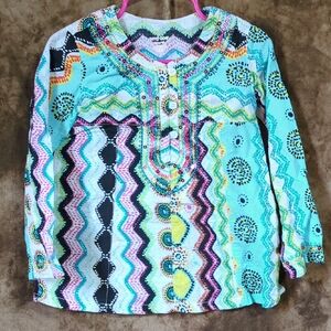 Amy Coe Vibrant Zigzag Kids Blouse inv403